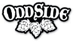 Logo of Odd Side Ales featuring hops and stylized text.